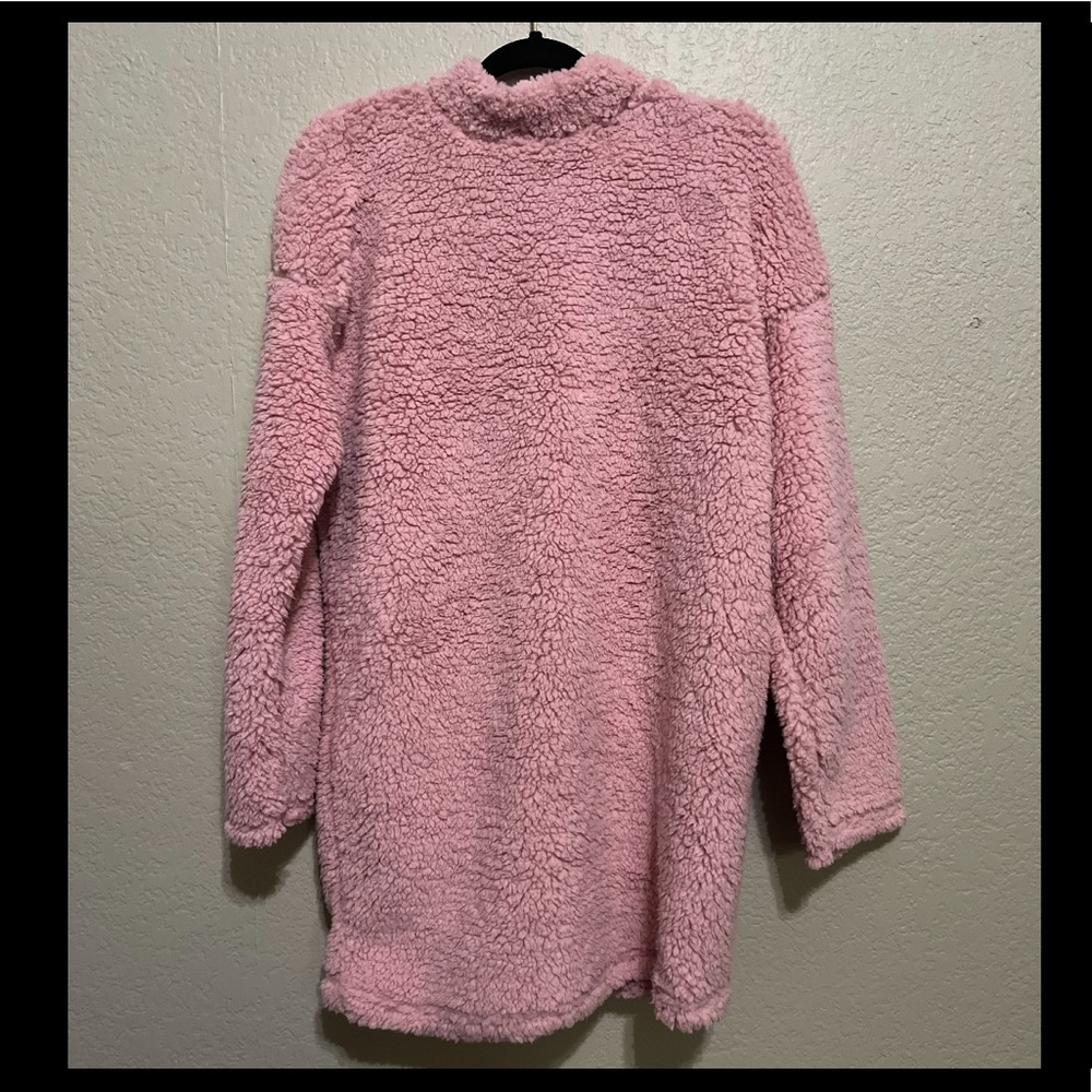 Missguided fluffy long sleeve sweater dress